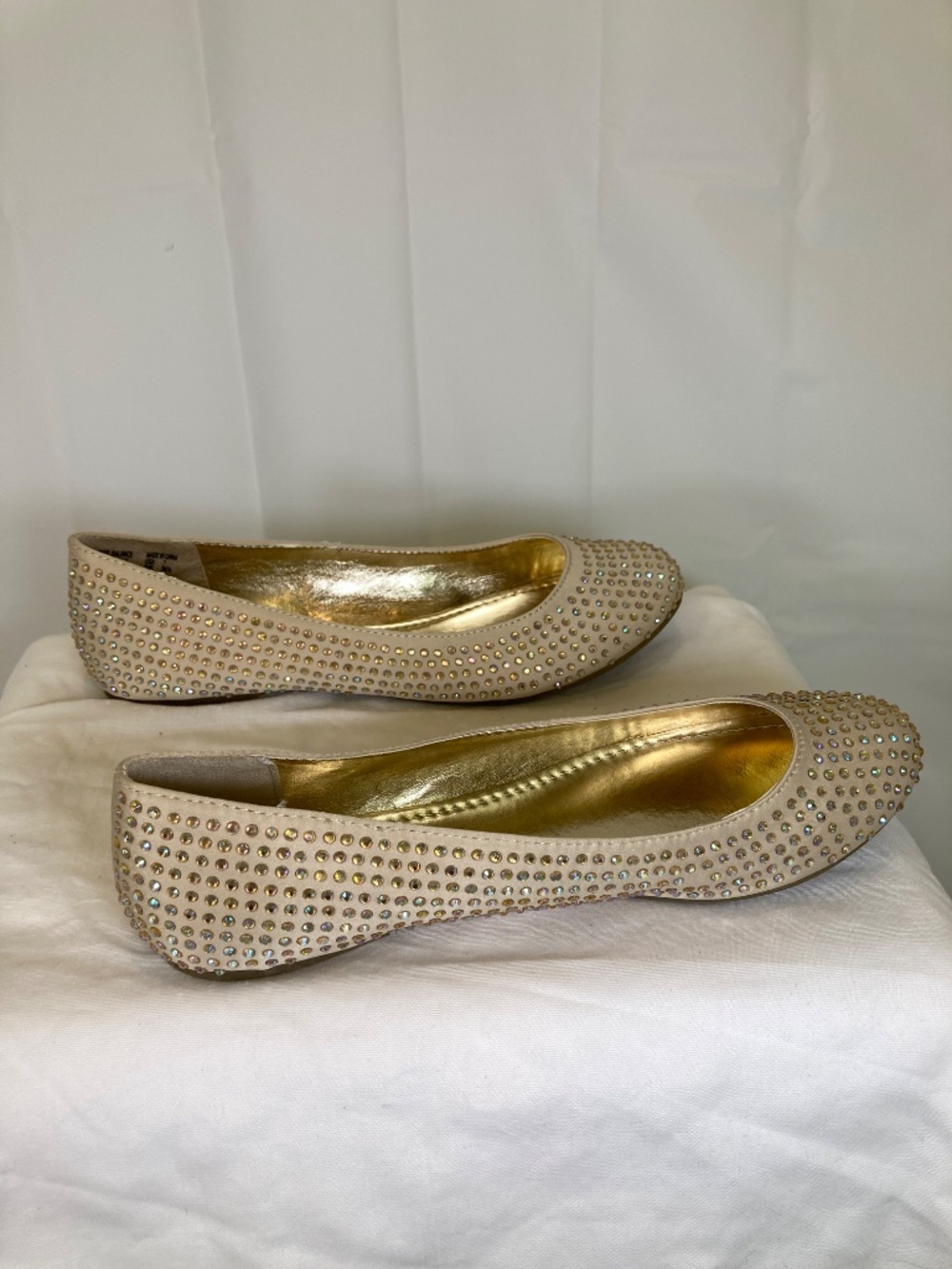 Brash Shoes Flats Sz 7 Gemini Champagne New in Box Crystal Accents Payless Shoe - Picture 9 of 13